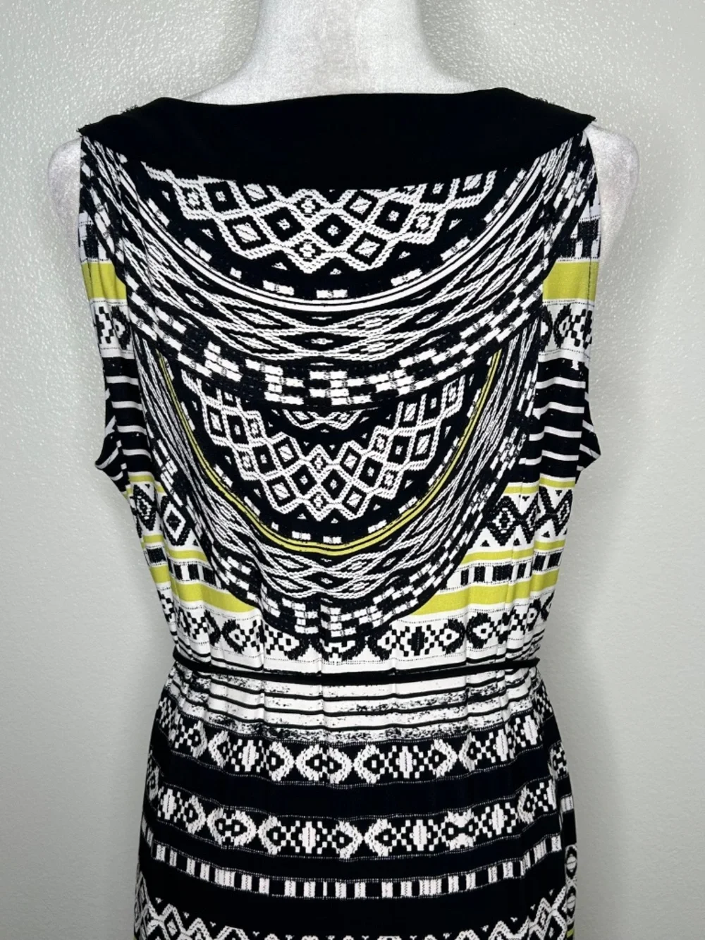 Catherines Womens Black & White Patterned Sleeveless Jersey Maxi Dress Size 1X - Picture 7 of 9